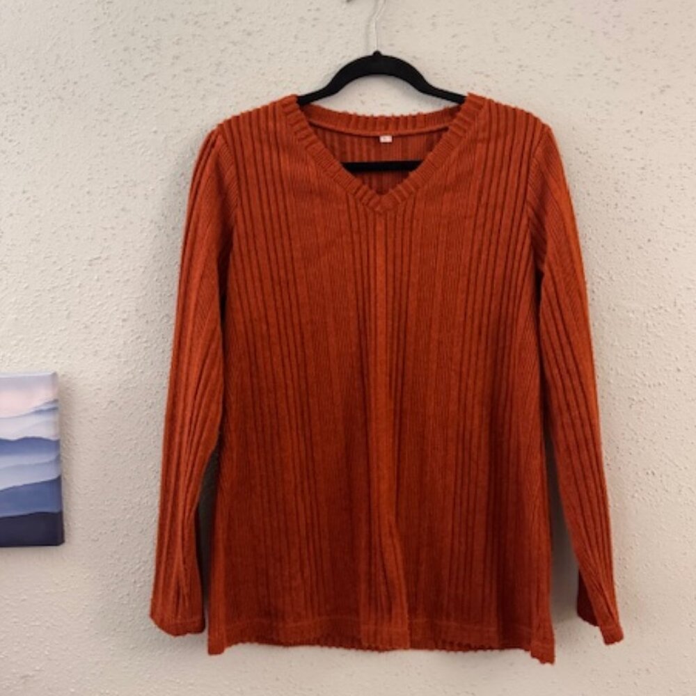 Suéter Ligero de Manga Larga (Lightweight Ribbed Long Sleeve Sweater)